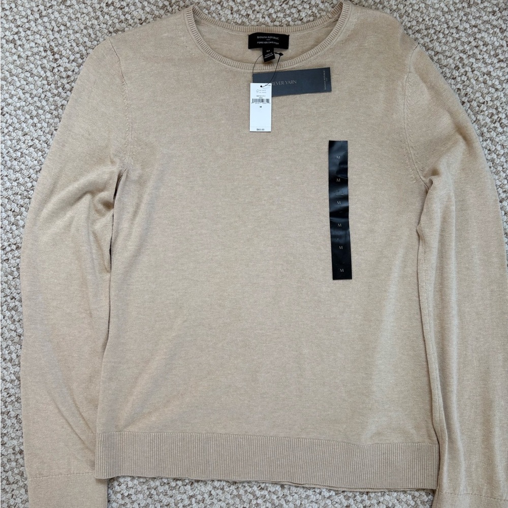 Banana Republic Factory Beige Crew Neck Sweater - Picture 6 of 7